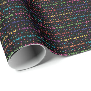 Rainbow New Year Wrapper Geschenkpapier