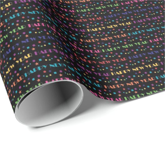 Rainbow New Year Wrapper Geschenkpapier (Rolleneckpunkt)