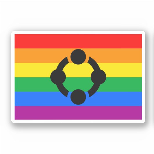 Rainbow Niche Pride Flag Aufkleber (Vorderseite)