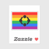 Rainbow Niche Pride Flag Aufkleber (Blatt)