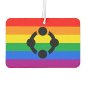 Rainbow Niche Pride Flag Autolufterfrischer (Rückseite)