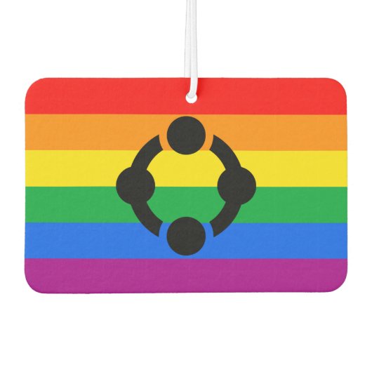 Rainbow Niche Pride Flag Autolufterfrischer (Vorderseite)