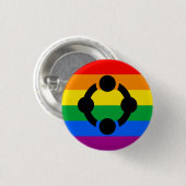 Rainbow Niche Pride Flag Button (Vorne & Hinten)