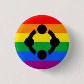Rainbow Niche Pride Flag Button (Vorderseite)