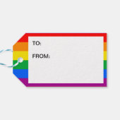 Rainbow Niche Pride Flag Geschenkanhänger (Rückseite Horizontal)