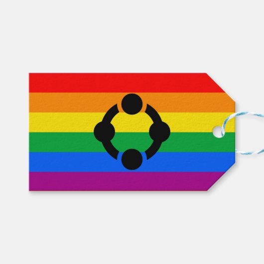 Rainbow Niche Pride Flag Geschenkanhänger (Vorderseite (Horizontal))