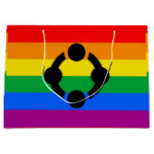 Rainbow Niche Pride Flag Große Geschenktüte (Vorderseite)