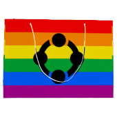 Rainbow Niche Pride Flag Große Geschenktüte (Rückseite)