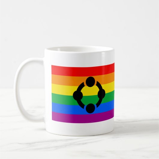 Rainbow Niche Pride Flag Kaffeetasse (Links)
