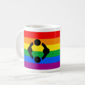 Rainbow Niche Pride Flag Kaffeetasse (Vorderseite Links)