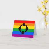 Rainbow Niche Pride Flag Karte (Gelbe Blume)