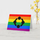 Rainbow Niche Pride Flag Karte (Gelbe Blume)