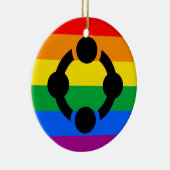 Rainbow Niche Pride Flag Keramik Ornament (Rechts)