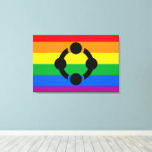 Rainbow Niche Pride Flag Leinwanddruck (Insitu (Holzboden))