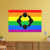 Rainbow Niche Pride Flag Leinwanddruck (Insitu (Wohnzimmer))