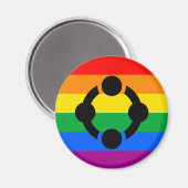 Rainbow Niche Pride Flag Magnet (Vorderseite/Rückseite)