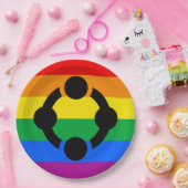 Rainbow Niche Pride Flag Pappteller (Party)
