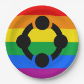 Rainbow Niche Pride Flag Pappteller (Vorderseite)