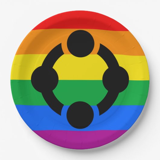 Rainbow Niche Pride Flag Pappteller (Vorderseite)