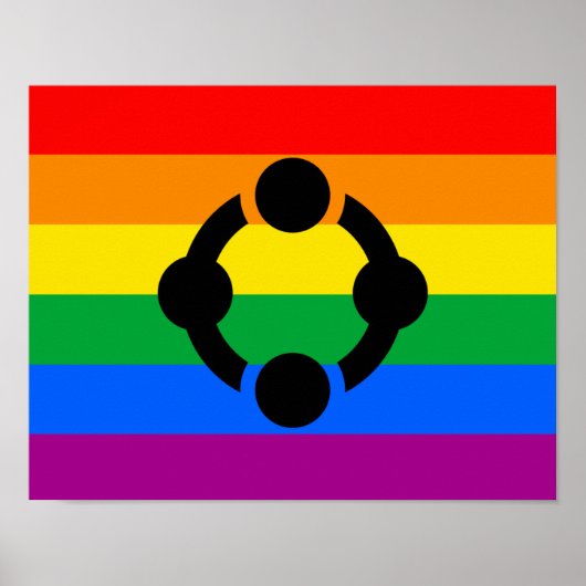 Rainbow Niche Pride Flag Poster (Vorne)
