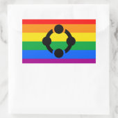 Rainbow Niche Pride Flag Rechteckiger Aufkleber (Tasche)