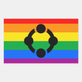 Rainbow Niche Pride Flag Rechteckiger Aufkleber (Vorderseite)