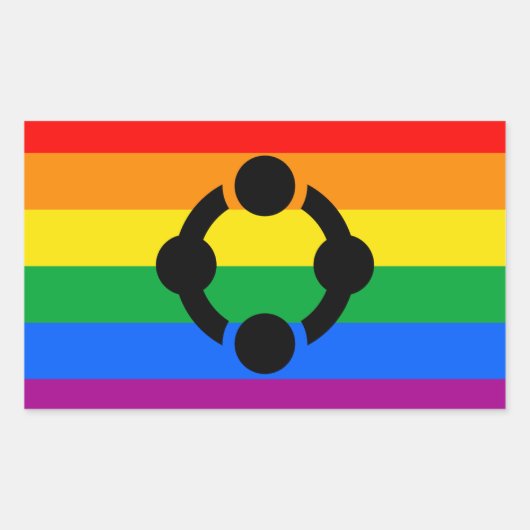 Rainbow Niche Pride Flag Rechteckiger Aufkleber (Vorderseite)