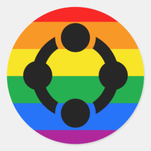 Rainbow Niche Pride Flag Runder Aufkleber