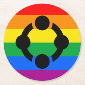 Rainbow Niche Pride Flag Runder Pappuntersetzer (Vorderseite)