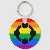 Rainbow Niche Pride Flag Schlüsselanhänger (Vorderseite)