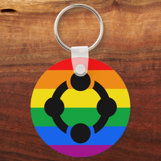 Rainbow Niche Pride Flag Schlüsselanhänger (Vorderseite)