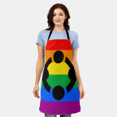 Rainbow Niche Pride Flag Schürze (Getragen)