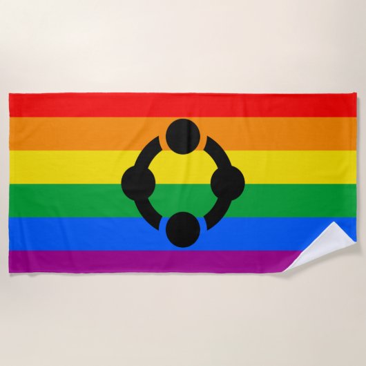 Rainbow Niche Pride Flag Strandtuch (Vorderseite)