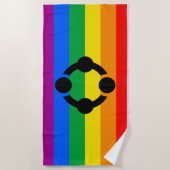 Rainbow Niche Pride Flag Strandtuch (Vorderseite)