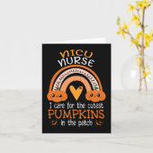 Rainbow NICU Nurse Niedliche Pumpkins in Patch Ha Karte (Gelbe Blume)