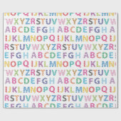Rainbow Niedlich Alphabet Geschenkpapier (Flach)