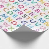 Rainbow Niedlich Alphabet Geschenkpapier (Ecke)