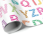 Rainbow Niedlich Alphabet Geschenkpapier (Rolleneckpunkt)