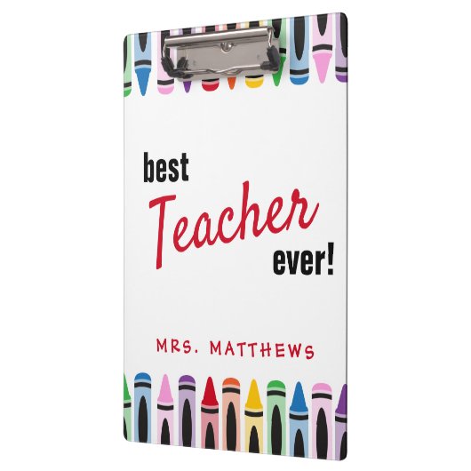 Rainbow Niedlich Color Crayons Lehrergeschenk Klemmbrett (Links)