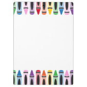 Rainbow Niedlich Color Crayons Lehrergeschenk Klemmbrett (Rückseite)