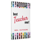 Rainbow Niedlich Color Crayons Lehrergeschenk Klemmbrett (Rechts)