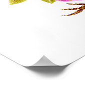 Rainbow Niedlich Fun Button am Horn von Unicorn Poster (Ecke)