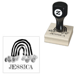 Rainbow Niedlich Kids Moderne Wasserfarbe Gummistempel