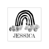 Rainbow Niedlich Kids Moderne Wasserfarbe Gummistempel (Prägung)