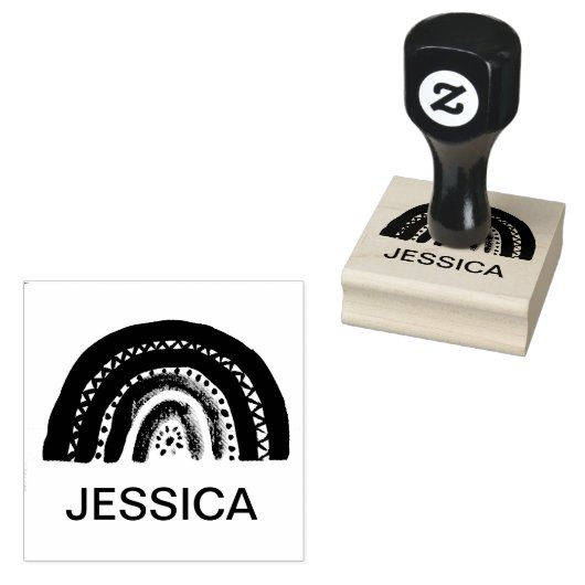 Rainbow Niedlich Kids Moderne Wasserfarbe Gummistempel (Stempel)