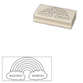 Rainbow Niedlich Kids Name Rubber Briefmarke Gummistempel (Stempel)