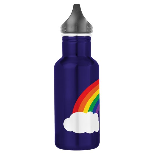 Rainbow Niedlich Kinder Wasser Flasche mit Name Edelstahlflasche (Links)