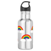 Rainbow Niedlich Kinder Wasser Flasche mit Name Edelstahlflasche (Vorderseite)