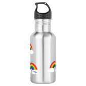 Rainbow Niedlich Kinder Wasser Flasche mit Name Edelstahlflasche (Rückseite)