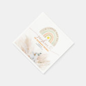 Rainbow Niedlich Pampas Grass Floral Baby Dusche Serviette (Ecke)
